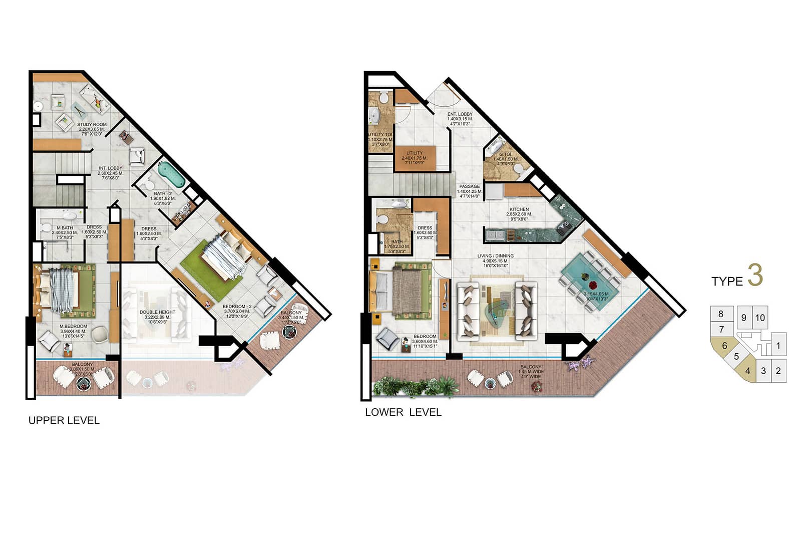 2D Plan, Flats for Sale, Flats for Rent, 2 Bedroom Apartment for Sale, 1 Bedroom Apartment for Sale